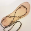 Sandale Dodoladi avec cordage noir et blanc