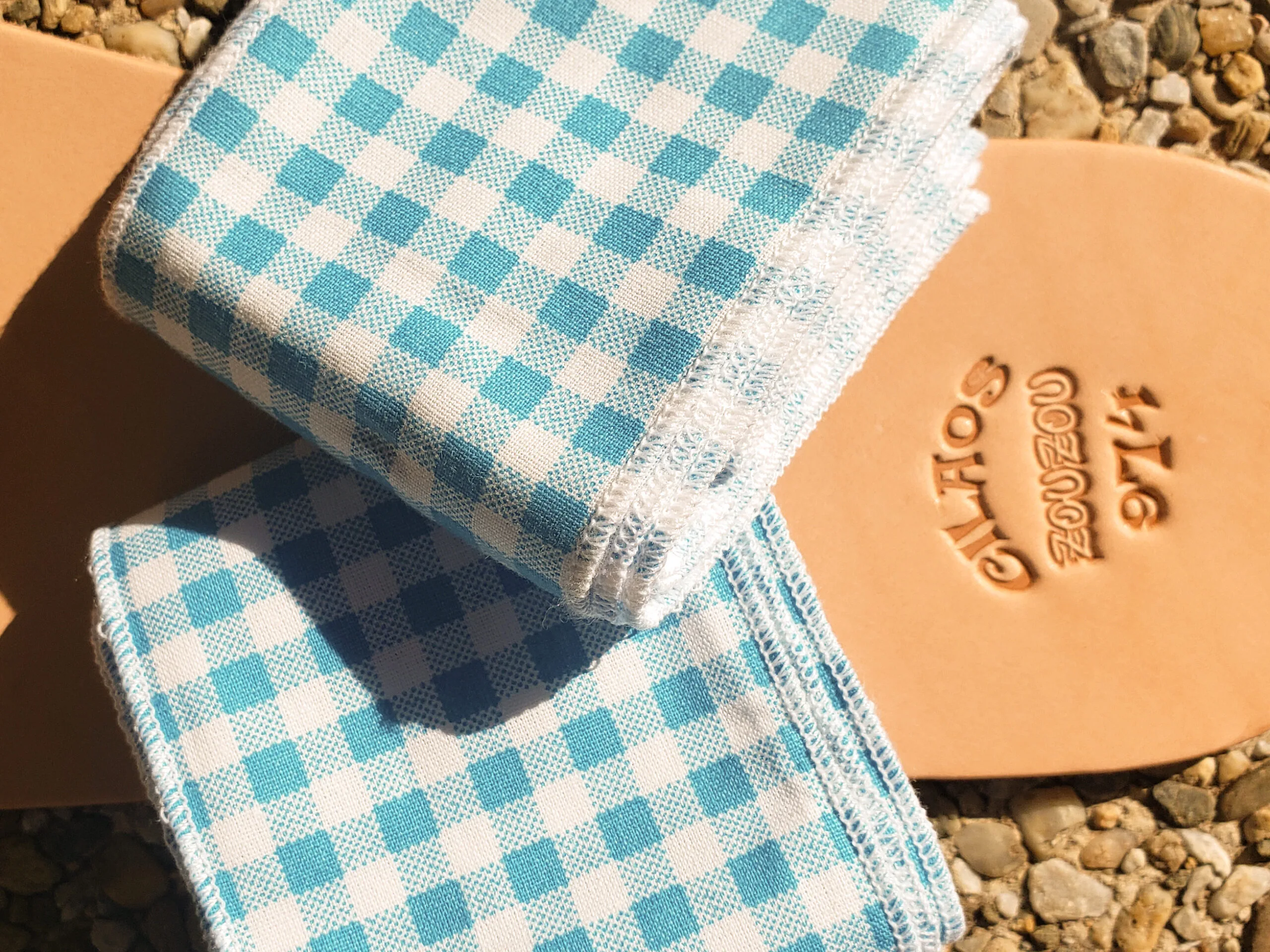Foulard Vichy bleu